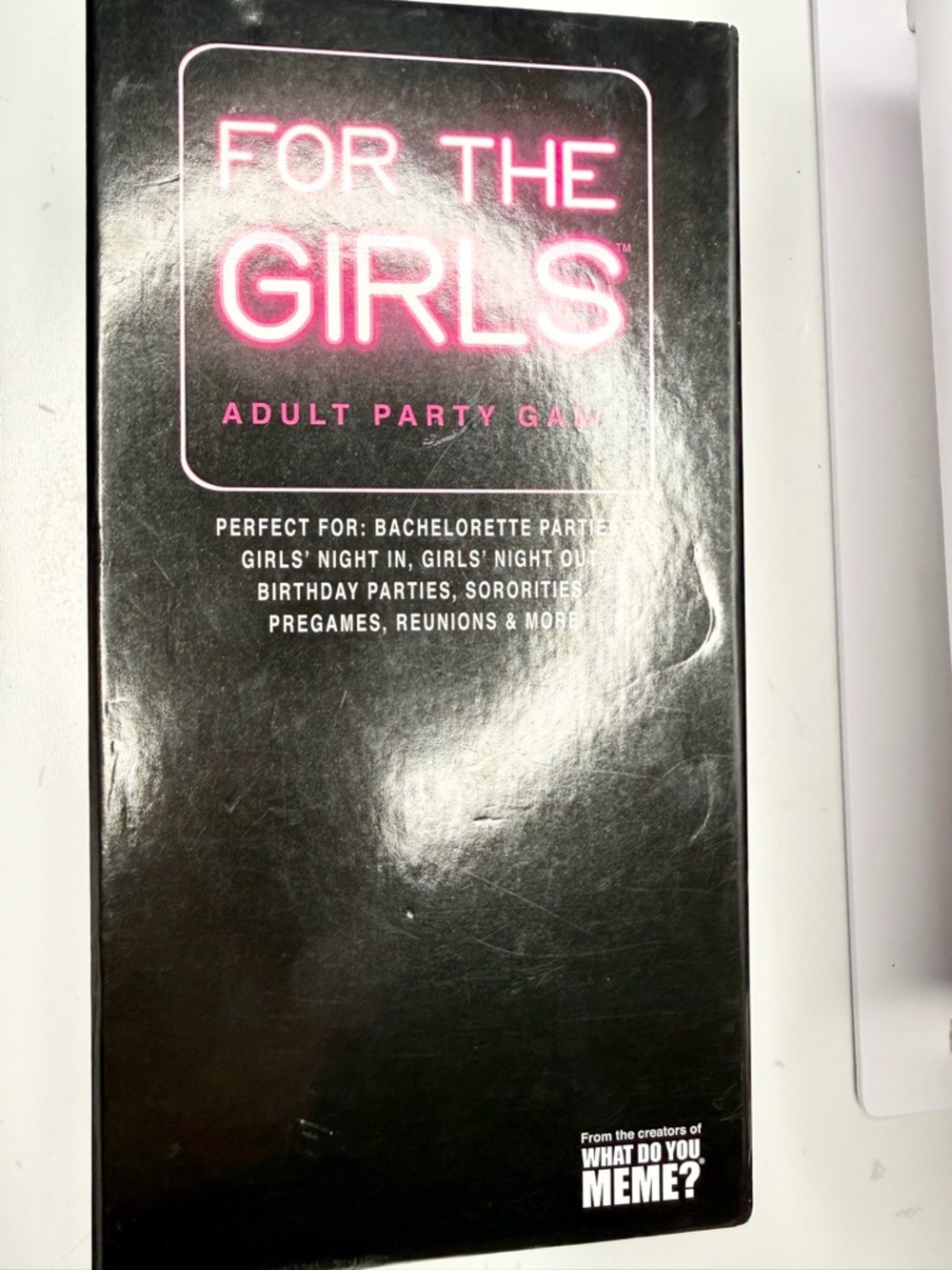 For The Girls Adult Party Game - Black with Pink Accents- PRELOVED